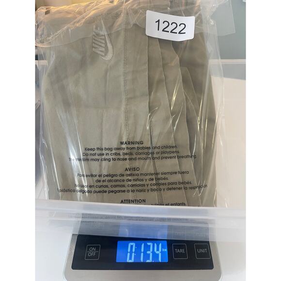 Nike Khaki Shorts Embroidered Logo Drawstring Casual Basic Size Mens XXL 3X - Picture 8 of 8